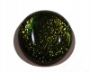Dichroic Glass Cabochon "Green Effects"