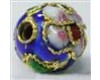 Royal Blue 6mm Round Cloisonne
