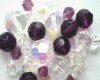 Clear/Amethyst Glass Crystal Mix