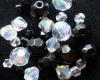 Clear/Jet Glass Crystal Mix