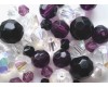 Clear/Jet/Amethyst Glass Crystal Mix