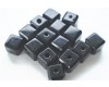 Glass Cube 6mm Black - Strand of 60