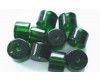 Fire Polished 6mm x 8mm Wheel - Dark Green