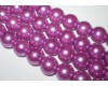 Fuchsia Glass Pearls 10mm