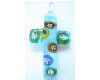 Lampwork Glass Millefiore Cross Pendant