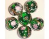 Emerald Mosaic Beads - 20 pcs