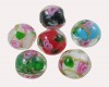 Handmade Lampwork Bead Mix - Inlaid Flower Design