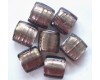 Silver Foil Square Beads - Pale Bronze 12mm