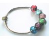 European Style Bracelet Set with 6 Lampwork Glass Charms