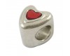 Pandora Style Tibetan Silver Red Heart Charm