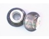 Silver Foil Glass Charm - Pewter
