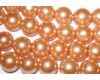 Golden Peach Glass Pearls 10mm