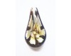 Gold Sand Drop Pendant - Cream