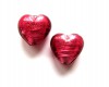 Foil Glass Heart - Pink
