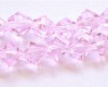 Pink Bicone Glass Crystals 6mm