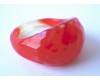 Faceted Glass Ring - Ruby Red