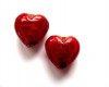Foil Glass Heart - Red