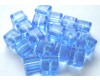 Glass Cube 6mm Pale Sapphire 20pcs