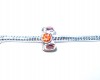 Sterling Silver Charm with CZ Garnet Stones