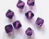 Swarovski Crystal Amethyst 4mm Bicones - 15 pcs