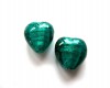 Foil Glass Heart - Teal
