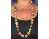 Colourful Long Wooden Necklace