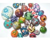 Indian Hand Painted Wooden Beads - 12 pcs