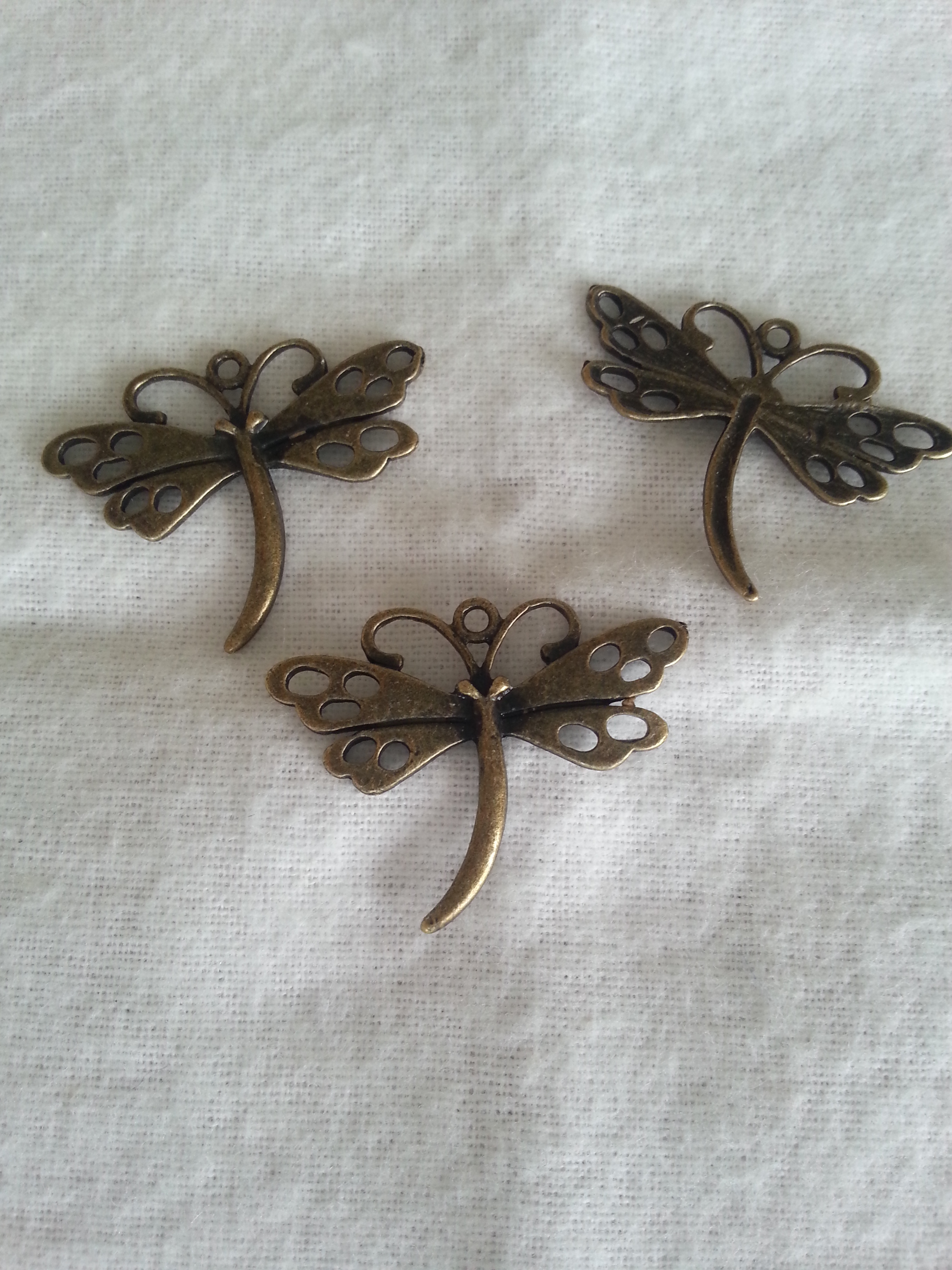 Antique Bronze Dragonfly Charm