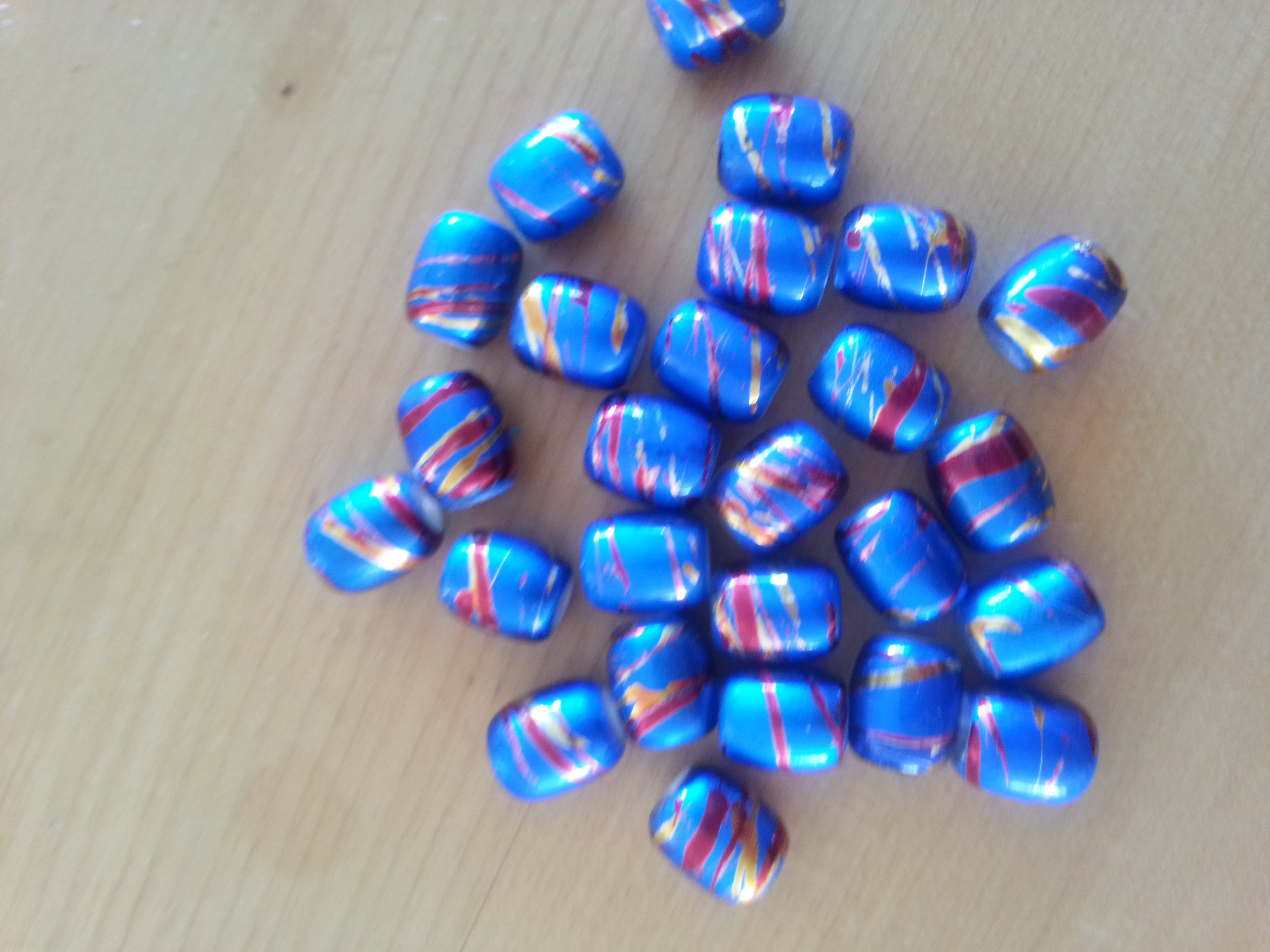 Czech 11mm Royal Blue Barrel Bead