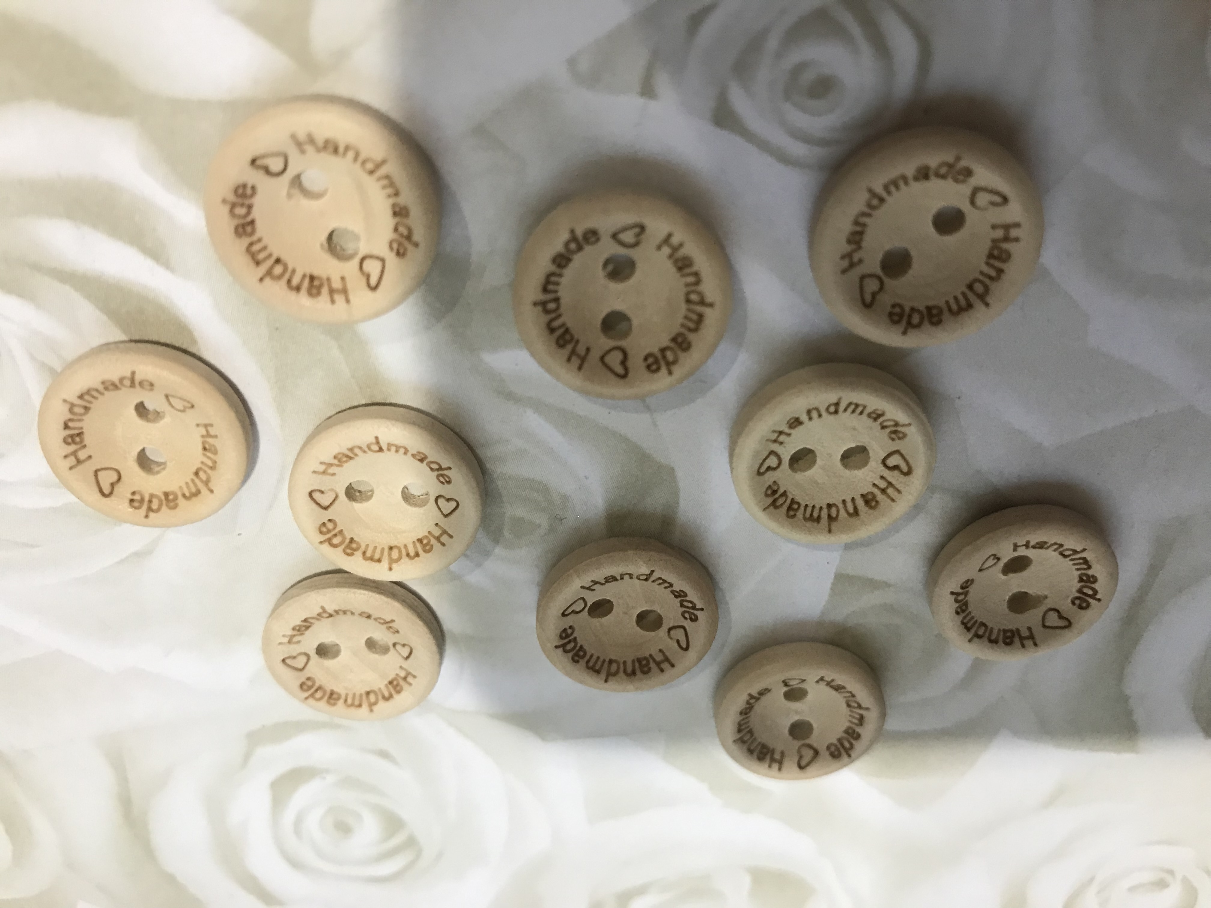 Wooden 15mm Handmade Buttons