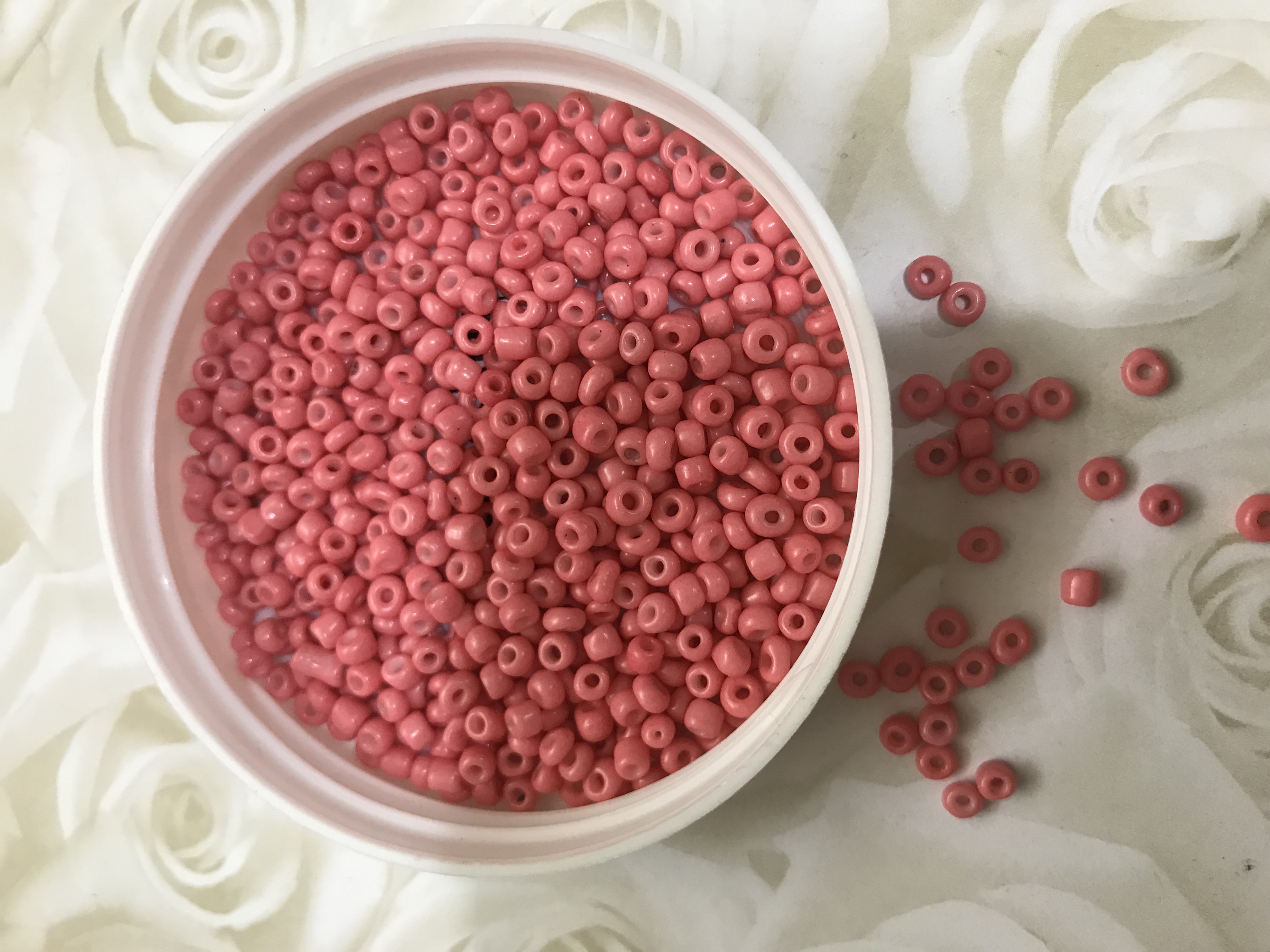 Salmon Pink 8/0 Seed Beads
