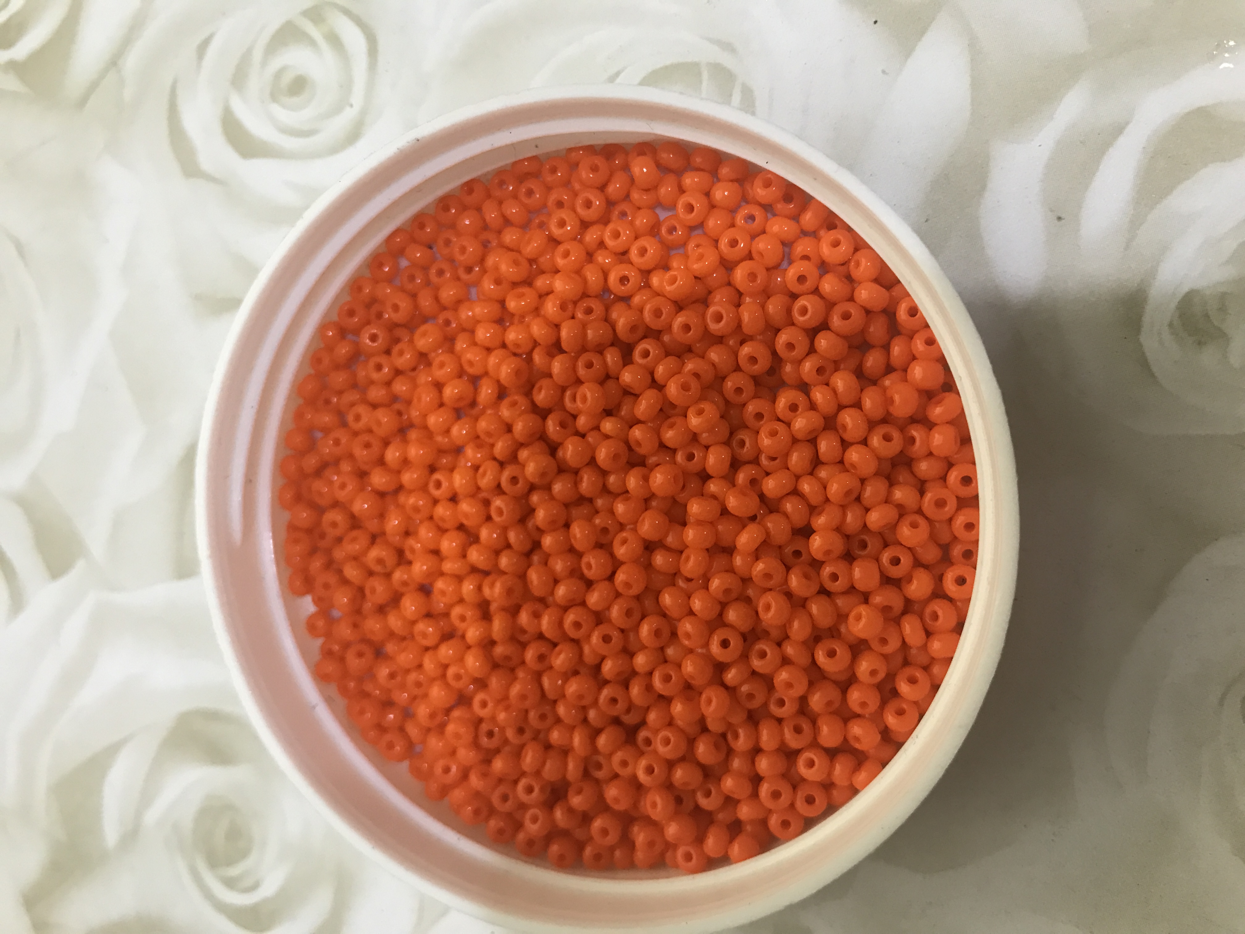Bright Orange Opaque 12/0 Seed Beads