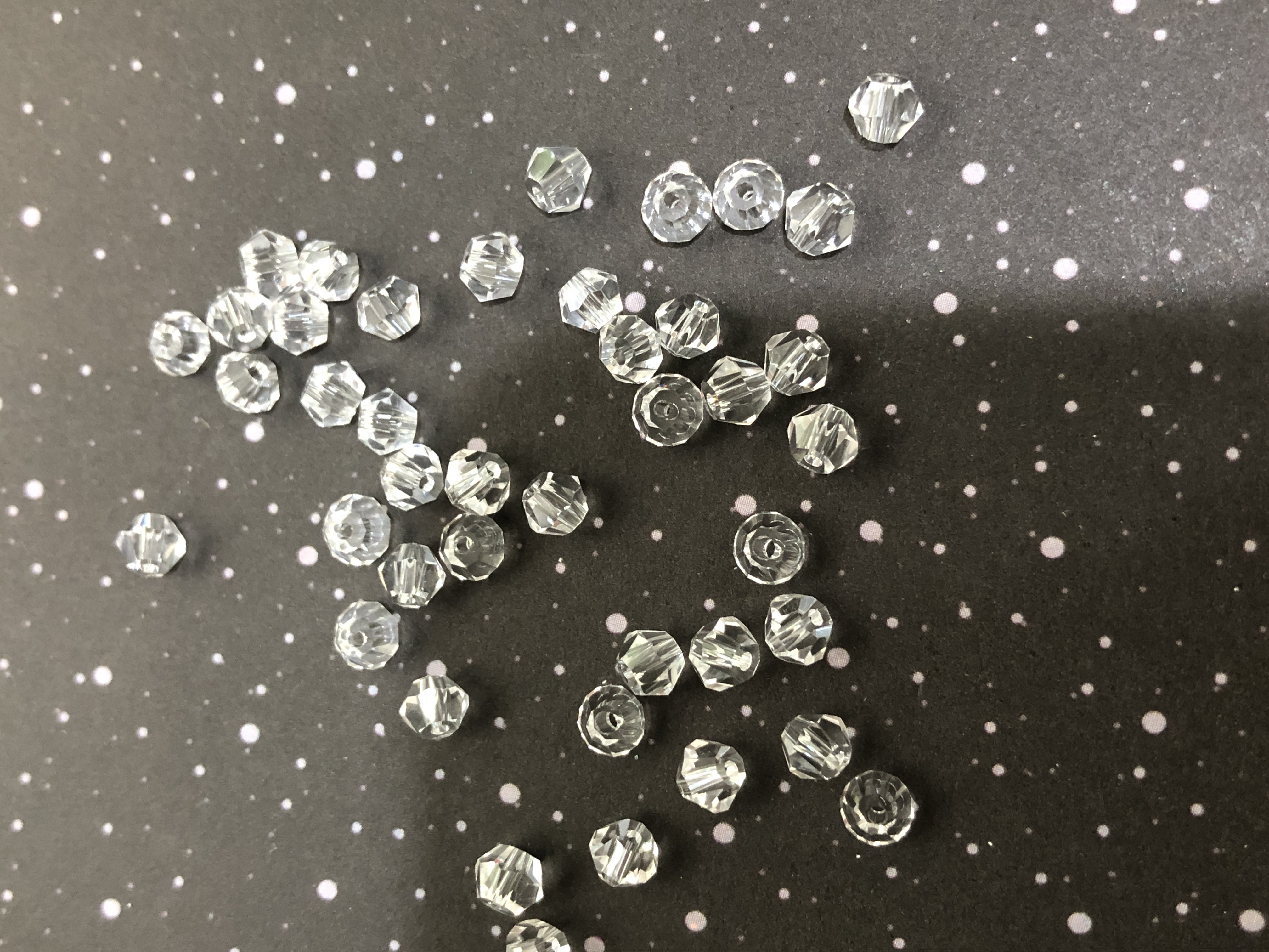 Crystal Clear 4mm Bicone Beads