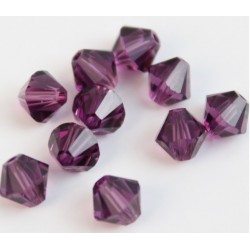 Swarovski Crystal Amethyst 6mm Bicone