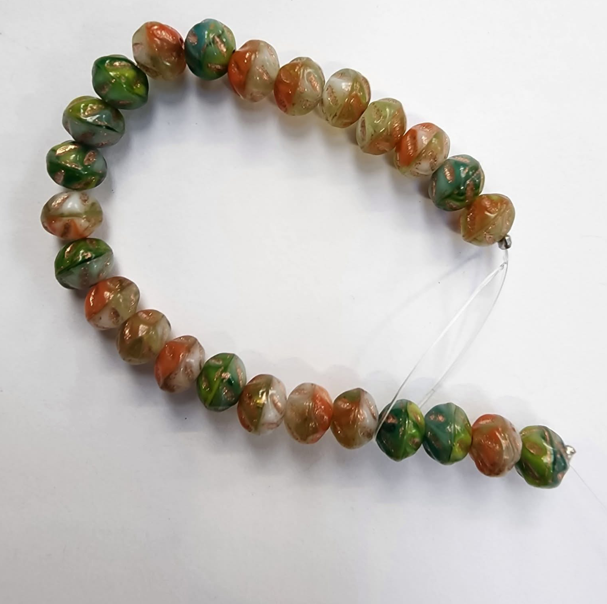 Czech Glass Pumpkin Style 6x5mm Beads