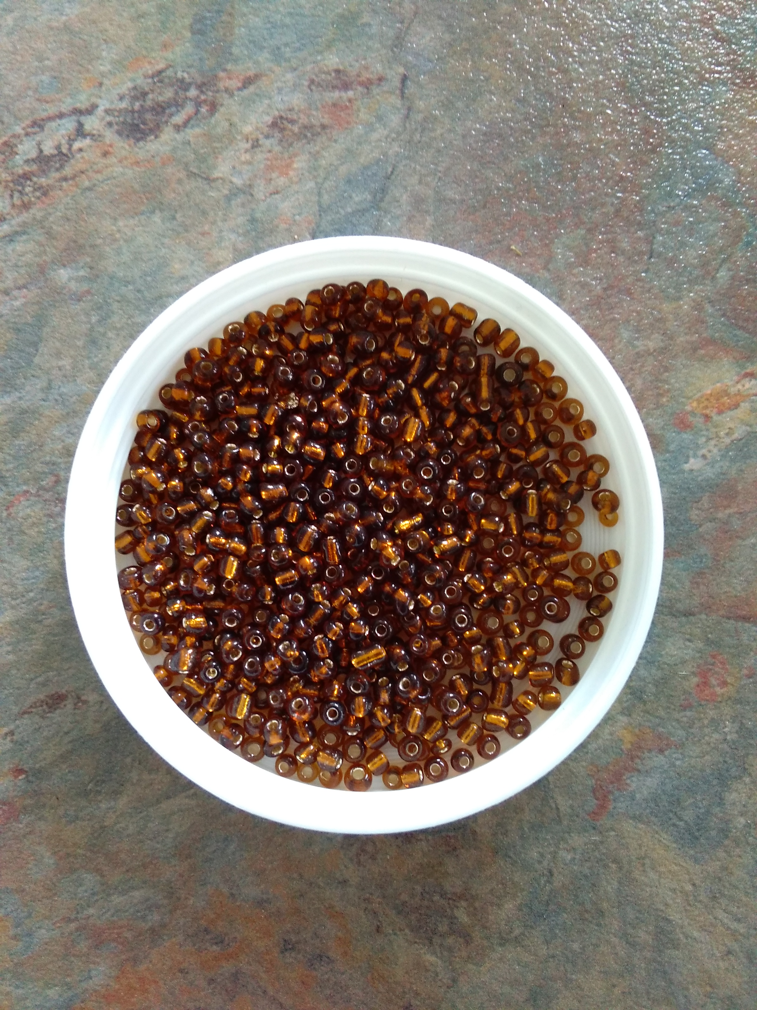 Toffee Silver Lined 8/0 Seed Beads