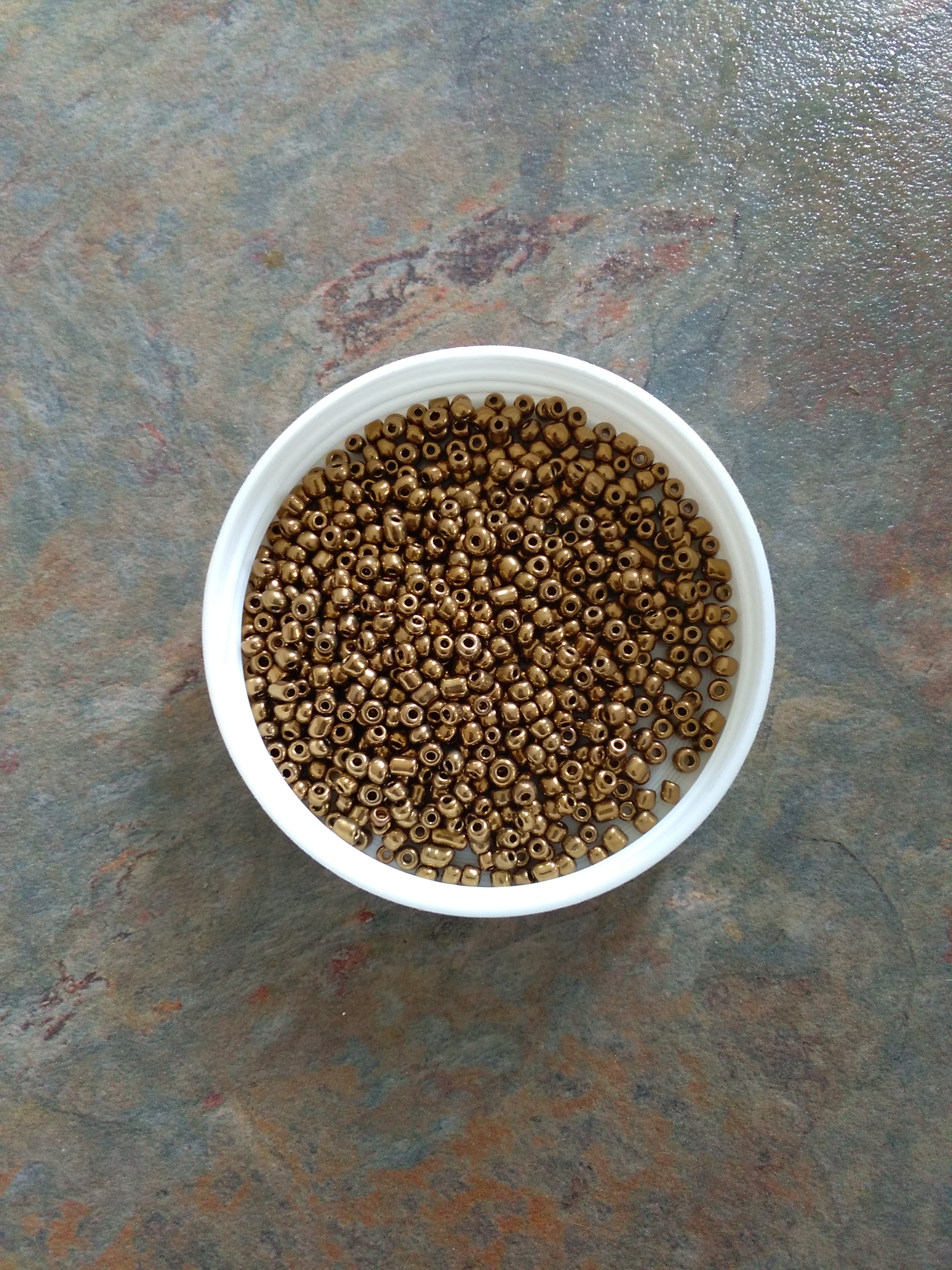 Gold Sienna Lustre 8/0 Seed Beads