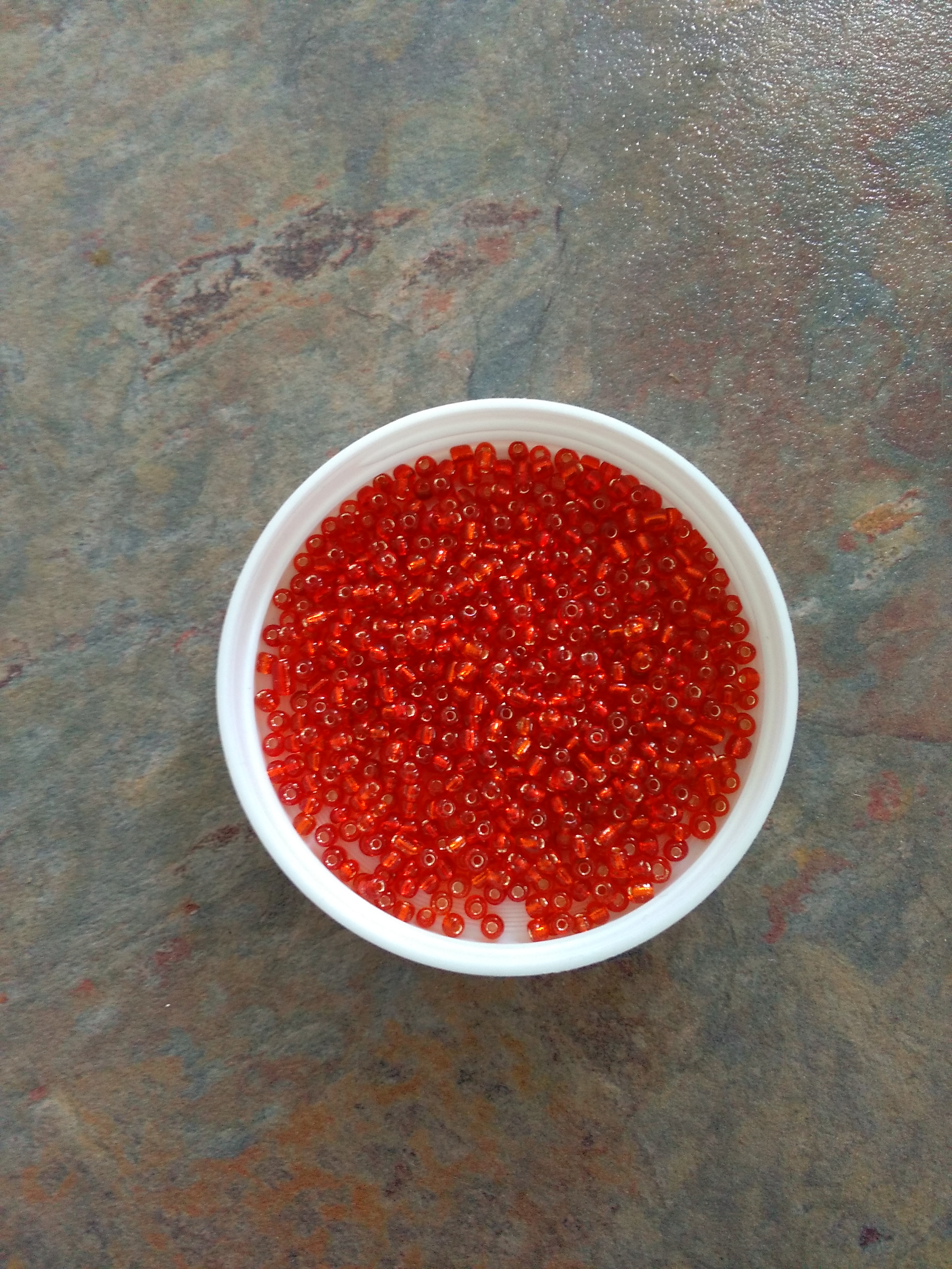 Orange Silver Lined 8/0 Seed Beads