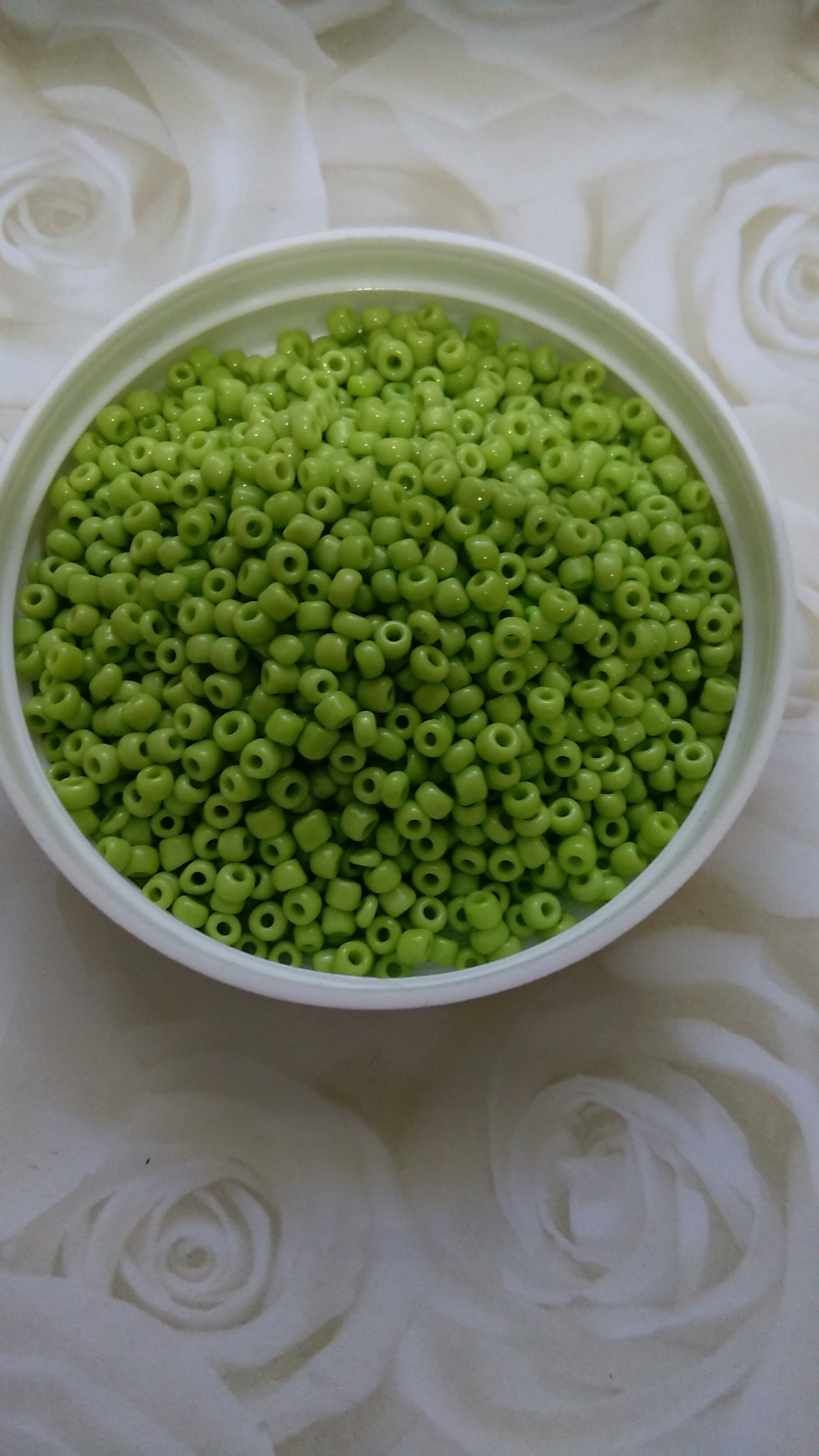 Lime Green Opaque 8/0 Seed Beads