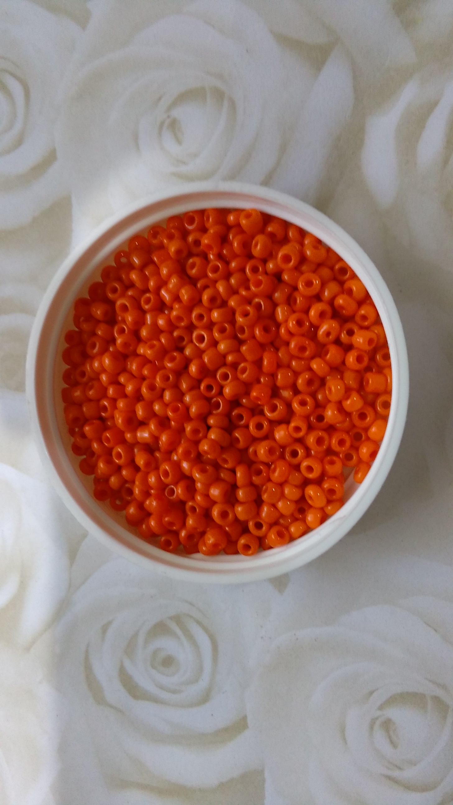 Orange Opaque 8/0 Seed Beads