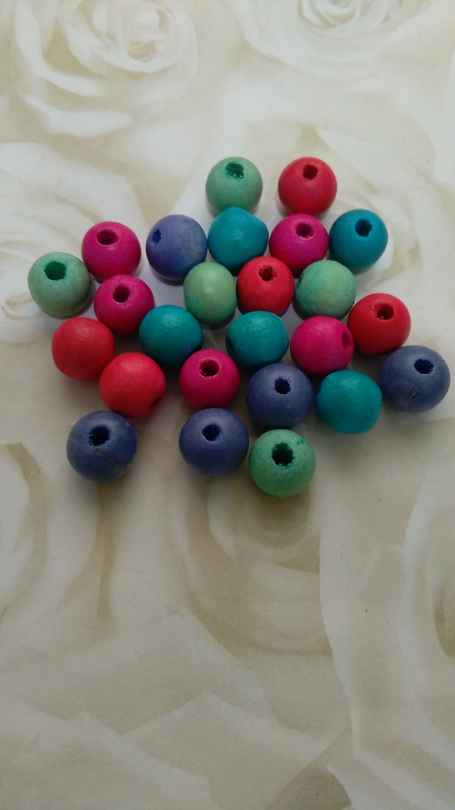 Wooden Bright Coloured 8mm Beads