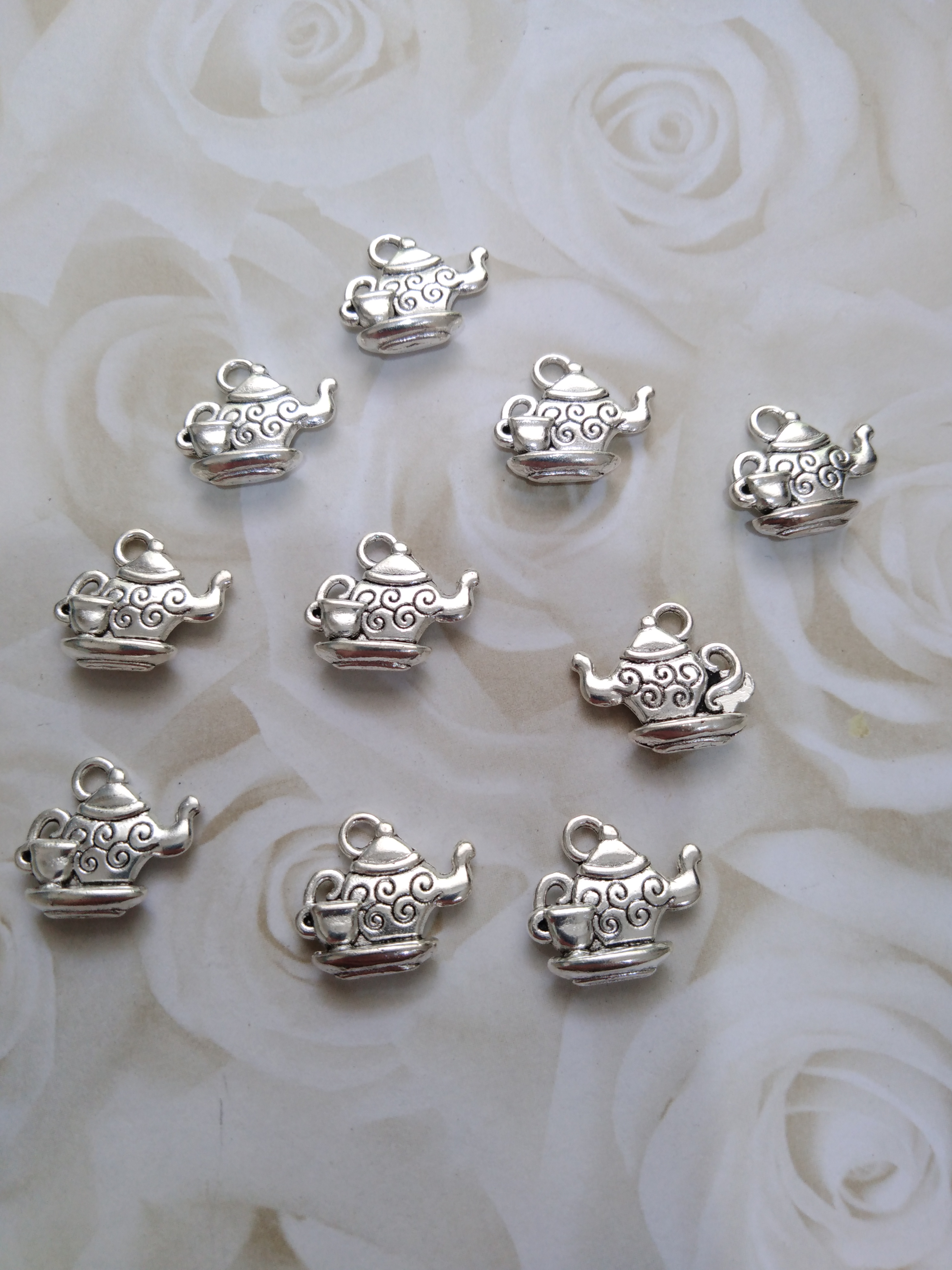 Tibetan Silver Ornate Teapot/Cup and Saucer