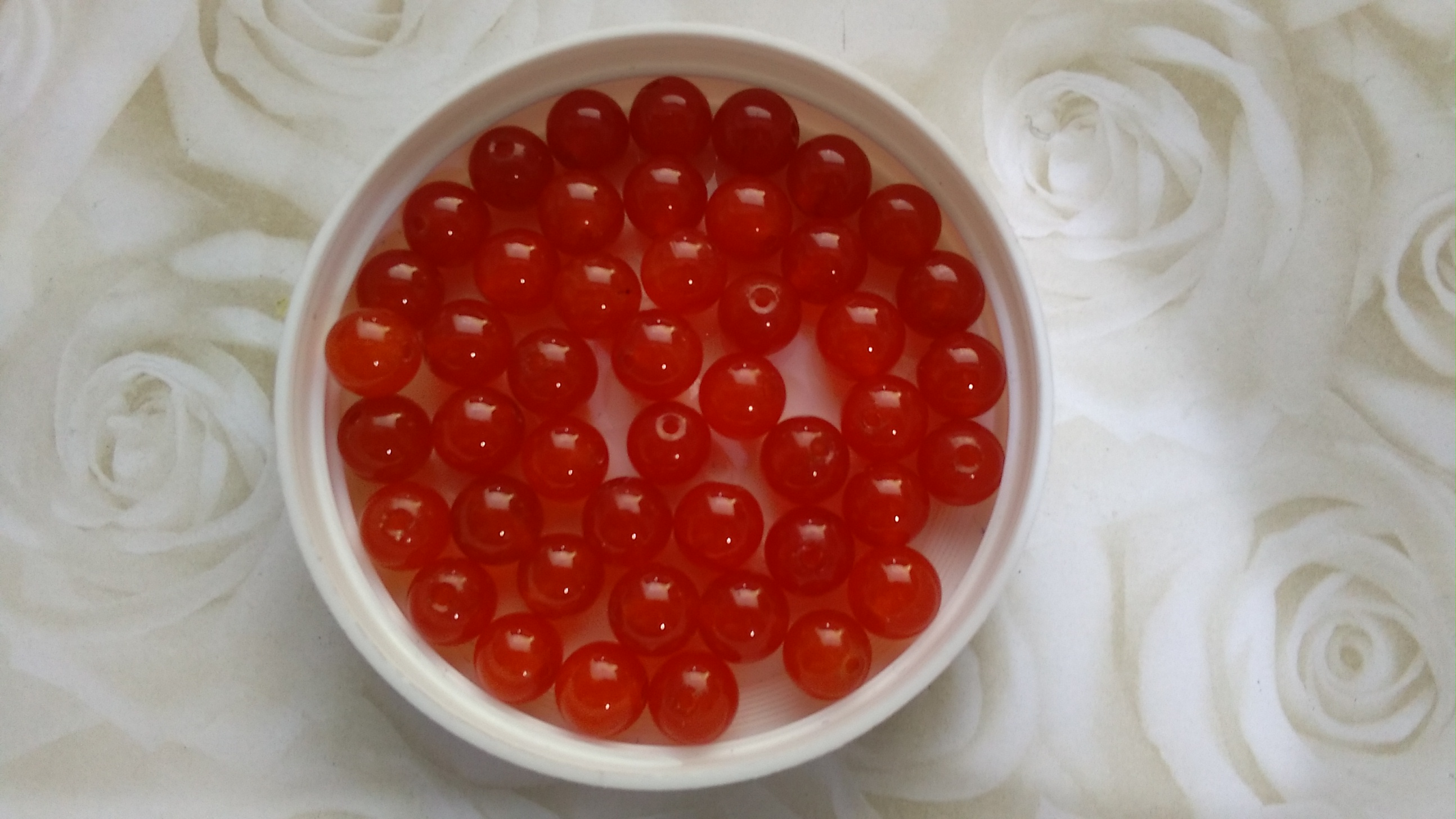 Natural Red Jade 8mm Beads