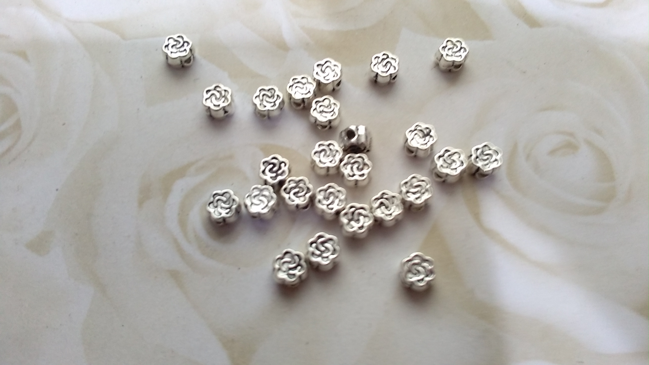 Tibetan Silver Ornate 4mm Filler Beads