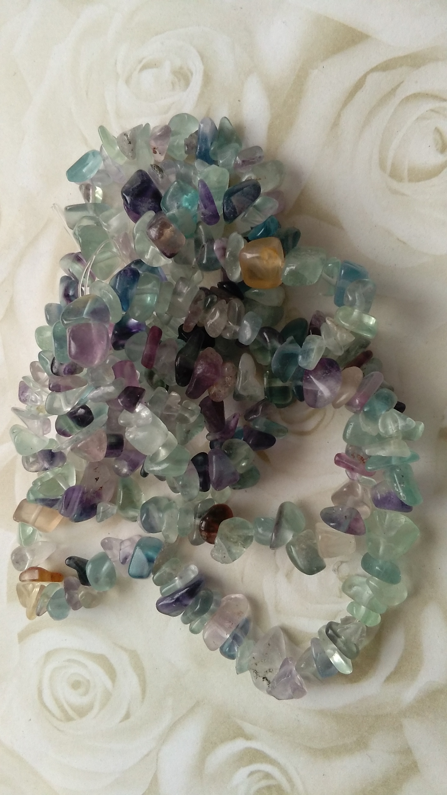 Purple and Green Fluorite Chip