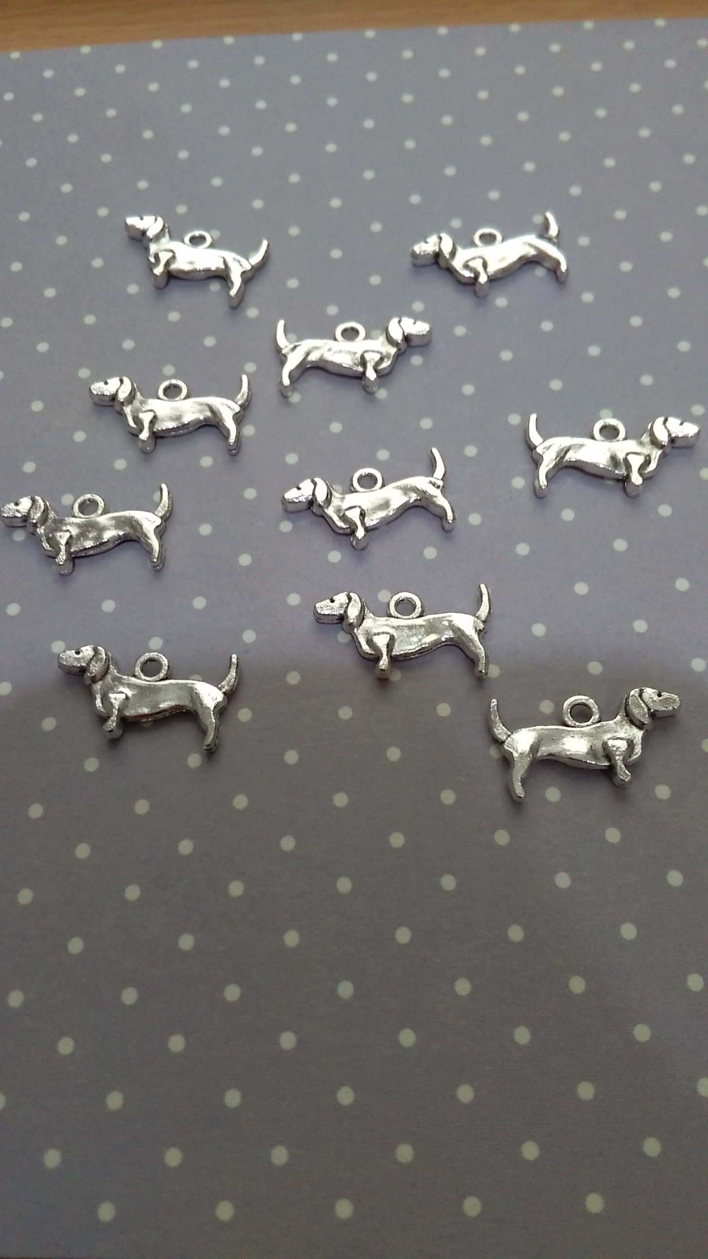 Tibetan Silver Daschund Dog 19x18