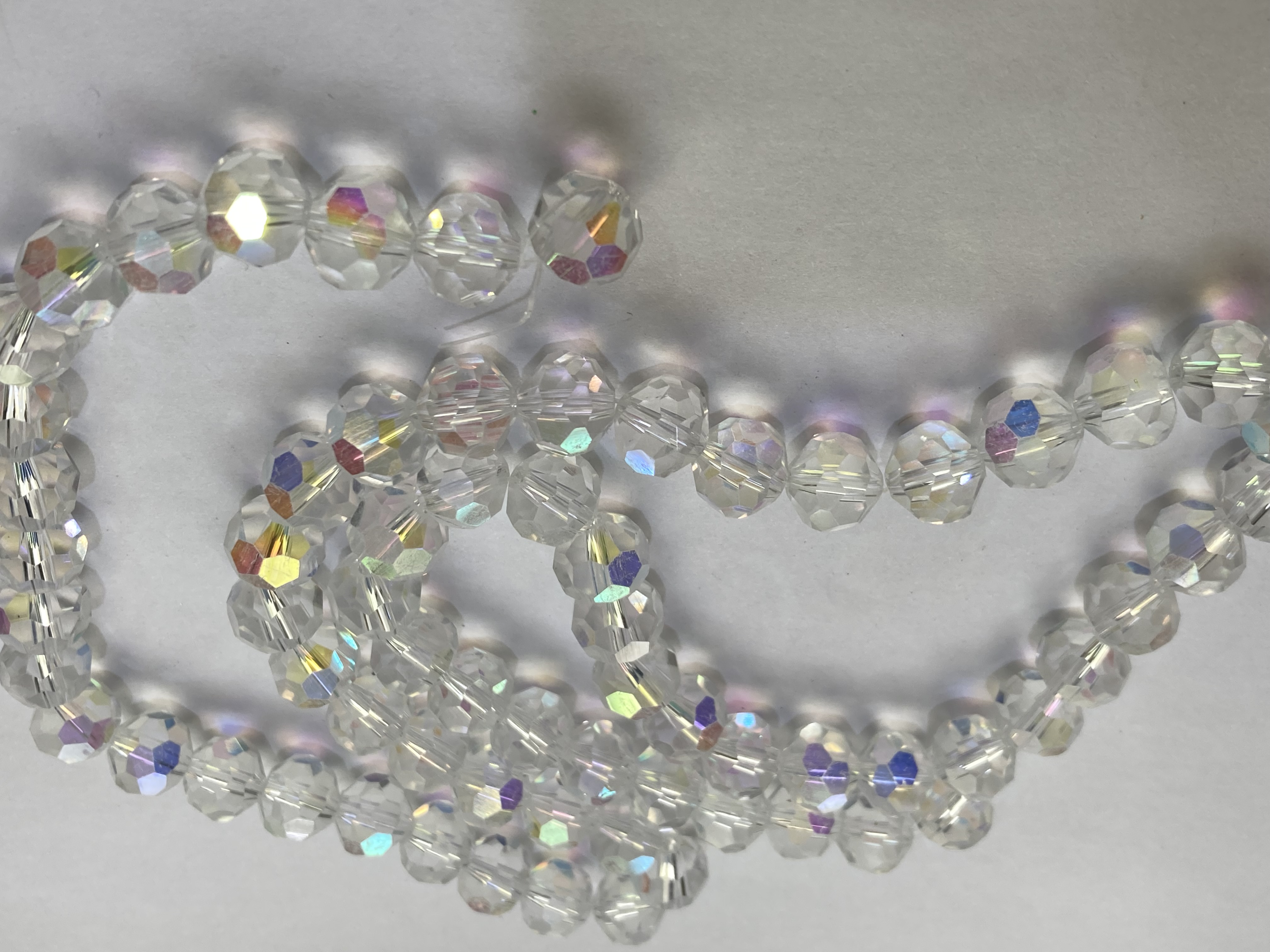 Clear AB Faceted Glass Crystal 10mm