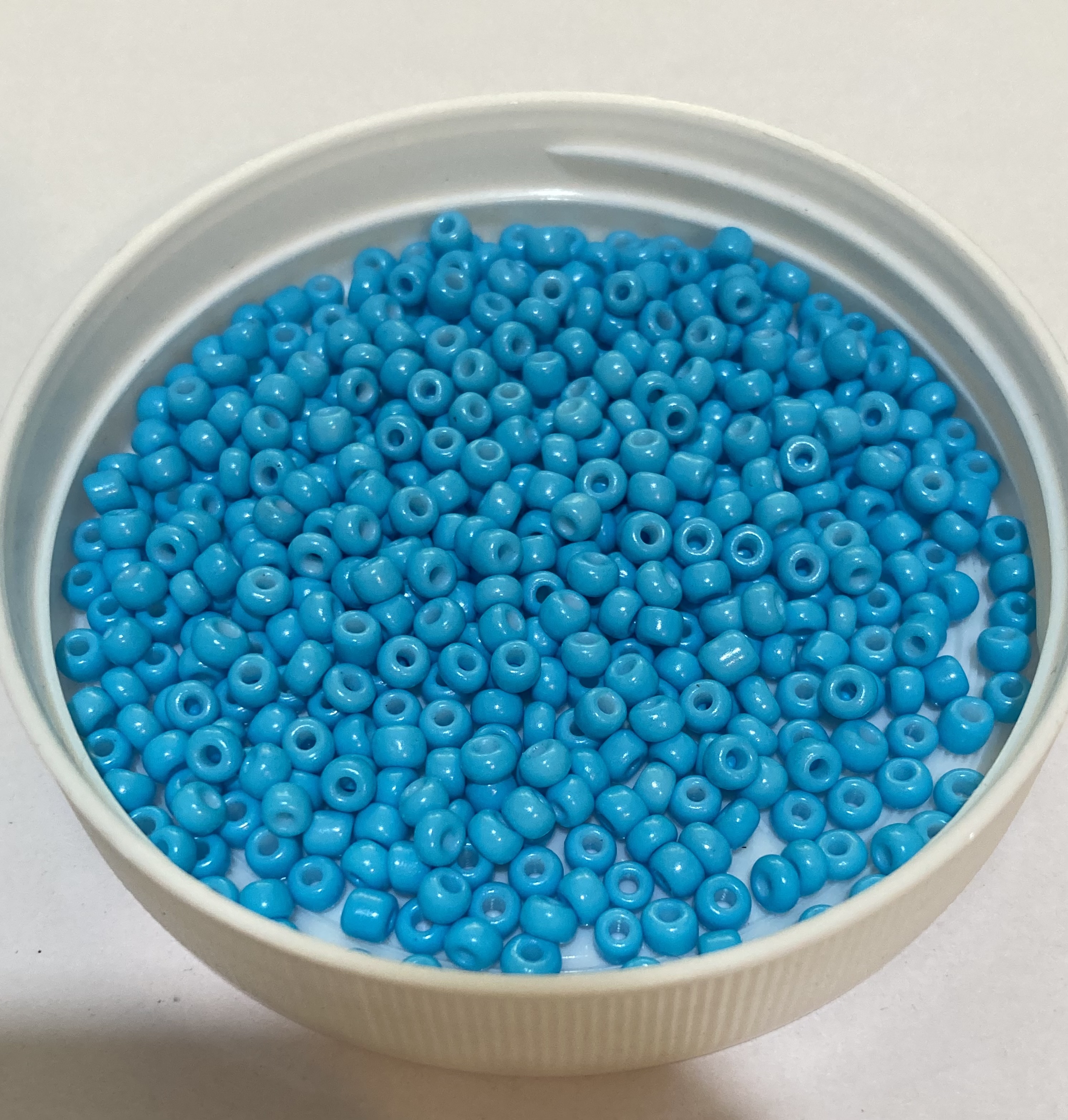 Glass Bright Turquoise 8/0 Seed Beads