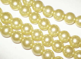 Glass Pearl 10mm Cream
