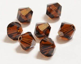 Swarovski Crystal Mocha 6mm Bicone